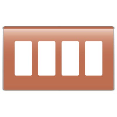 On-Q/Legrand Studio Design Wallplate, 4-Gang